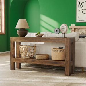 63-Inch <b>Narrow</b> Long <b>Console</b> <b>Table</b> Farmhouse Wood Entryway <b>Table</b> <b>for</b> <b>Hallway</b> Sofa <b>for</b> Living Room - Product Image 3