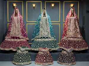 Lehenga Choli Certificado con Bordado Completo, Estilo Nupcial, Nuevo Diseño y Amplio Vuelo para Eventos - Product Image 6