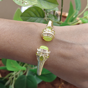 Luxury Jewelry Natural Uncut Raw Moonstone <b>Adjustable</b> <b>Bracelet</b> 18k Gold Plated Hammered Texture Band Front Open Cuff <b>Bracelet</b> - Product Image 2