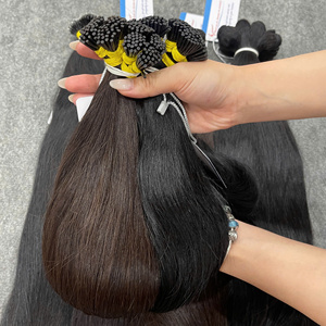 ผมต่อแบบเคราติน I-Tip เกรดซุปเปอร์ดับเบิ้ลดรอว์น เรมี่ เวียดนาม แท้ เรียงเกล็ดผมอย่างดี ขายส่ง สีธรรมชาติ เงางาม เรียบลื่น - Product Image 1