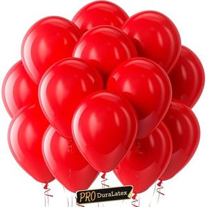Palloncini Rossi Professionali da 12 Pollici Extra Spessi, Confezione da 100, Decorazioni per Feste di Lunga Durata per Natale e Altri Grandi Eventi - Product Image 1