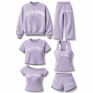 Ensemble décontracté personnalisé pour femme : Sweat-shirt premium à col rond et pantalon de survêtement large – Fabricant OEM/ODM en marque blanche, vente en gros - Product Image 4