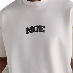 เสื้อยืดผู้ชายทรงโอเวอร์ไซส์ ปักลายมินิมอล ผ้าฝ้าย สตรีทแวร์ แขนสั้น รับผลิตแบรนด์ส่วนตัว ขายส่ง - Product Image 3