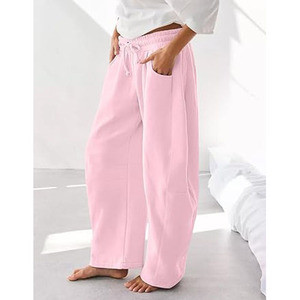 Women Regular Straight Fit Summer Vintage Casual Jogger Sweatpants with Adjustable Waist 100% Cotton Windproof & Quick Dry - Product Image 4