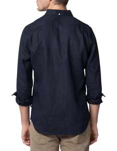 เสื้อเชิ้ตผู้ชายสั่งตัดแบบคลาสสิก ผ้าฝ้ายทวิล 100% ทอลายเรียบ สวมใส่สบาย ทรงเข้ารูป ติดกระดุม  เสื้อเชิ้ตทางการ ขายส่ง - Product Image 4