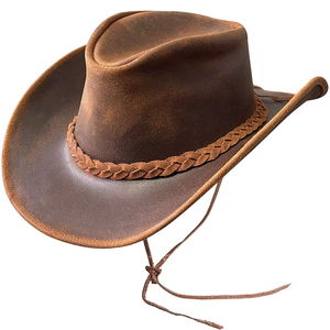 Premium High Quality Genuine Leather Cowboy <b>Hats</b> for Men and Women-Equestrian Use - Product Image 3