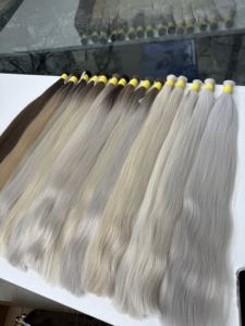 ต่อผมแท้เวียดนาม 100 กรัม สีอ่อน ยาว 60 ซม. แบบ Super Double Drawn  แบบเป็นมัด  ผู้จัดจำหน่ายจากเวียดนาม - Product Image 6