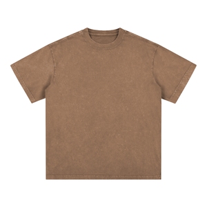 Custom 100% Cotton Crew Neck Heavyweight T-shirt Oversized <b>Tshirt</b> Cropped Boxy Plus Size Men t Shirt for Men - Product Image 2