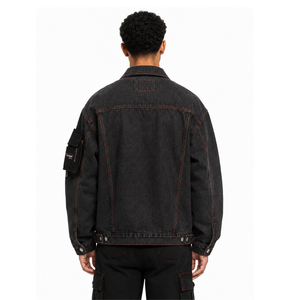 Premium <b>Men</b> <b>Denim</b> <b>Jacket</b> Classic Button Front Design Durable Cotton Fabric Casual Everyday Wear Stylish Layering Outerwear - Product Image 4