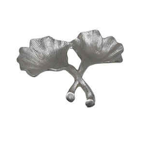 Bandeja de Servir de Aluminio Fundido Color Arce Oscuro con Diseño de Hoja, Personalizable en Acabado y Tamaño para el Hogar - Product Image 1