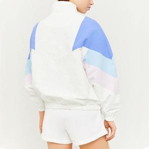 Conjunto Deportivo de 2 Piezas para Mujer, Bloques de Color, Manga Larga, Tejido de Punto, Estilo Deportivo, Blanco, Azul, Rosa, Ropa de Verano - Product Image 2