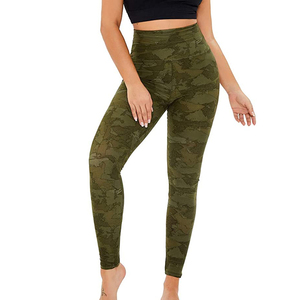 Women's Mid Waist Seamless Cotton Bamboo Compression Leggings for Workout Gym Fitness Athletic Running & Yoga with <b>Tummy</b> <b>Control</b> - Product Image 4