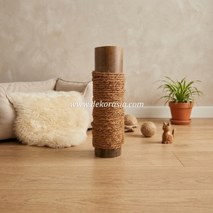 Natural Bamboo Coconut Fiber <b>Cat</b> Chew Toy Cylinder Pole <b>Scratching</b> <b>Board</b> Hanging Indoor Pet Toy Dekor Asia - Product Image 6