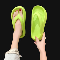Sandales de plage d'été pour femmes, tongs à plateforme, semelle épaisse, soutien de la voûte plantaire, antidérapantes, en EVA, confortables, légères, imperméables