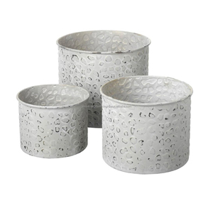 Handmade Galvanized Sheet Planter With Galvanized Finishing <b>Rectangular</b> Shape Embossed Design For Garden Decoration - Product Image 2