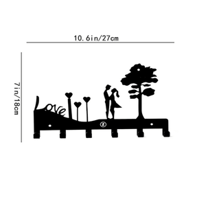 CIFbuy Organizzatore da Parete in Ferro con Portachiavi a Tema Amore per Coppie, Ideale per Servizio Ritiro Temu, Organizzatore di Posta e Chiavi - Product Image 2