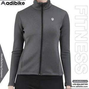 Veste à capuche légère et respirante pour femmes, extensible dans quatre directions, vêtements de sport, manches longues, fermeture éclair sur le devant, taille plus - Product Image 3