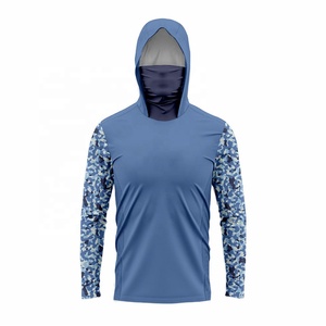 Maillot de football à manches longues pour homme, camouflage bleu, à capuche, ajusté, respirant, en polyester, pour toutes les saisons - Product Image 1