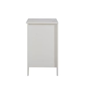 Comodino Moderno Bianco a 3 Cassetti con Stazione di Ricarica, Tavolino da Letto in Legno con Porte USB e Prese di Corrente - Product Image 5