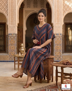 Vestido Kaftán Estampado para Mujer, Corte Holgado, Elegante, para Playa, Tela Suave, Ropa de Verano, para Resort o Isla, Venta al Por Mayor - Product Image 2