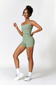 Two Piece Workout Sets For Women Tank Top Matching High Waist <b>Booty</b> Lifting Shorts Gym Yoga Active Wear Outfits - Product Image 4