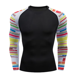 เสื้อรัดกล้ามเนื้อสำหรับวัยรุ่นและผู้ใหญ่ แบบระบายอากาศ แห้งเร็ว พร้อมสกรีนโลโก้ตามสั่ง เหมาะสำหรับ MMA BJJ และการฝึกซ้อมโต้คลื่น - Product Image 5