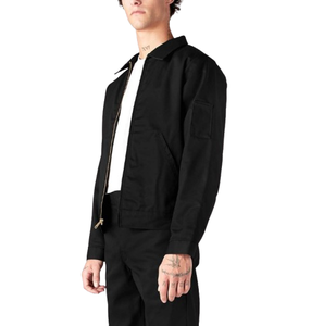 <b>Canvas</b> Man <b>Jacket</b> Custom Twill Cotton <b>Work</b> Wear with Zipper Turn Down Collar Solid Worker <b>Jacket</b> For Men - Product Image 4
