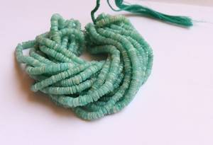 Perles Heishi en Amazonite Naturelle 9-9,5 MM, Perles de Pierre Précieuse Lisses et Polies pour la Fabrication de Bijoux, Fournitures en Gros - Product Image 6