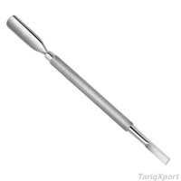 Pousse-cuticules professionnel en acier inoxydable réutilisable de haute qualité à double extrémité, nettoyeur d'ongles, outil de manucure avec manche confortable – Ensemble