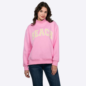 Sudadera Oversize Personalizada para Mujer con Forro de Felpa, Estampado y Bordado, Cuello Alto, Estilo Minimalista - Product Image 3