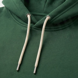 Ensemble de survêtement unisexe vert à capuche, sweat-shirt et pantalon décontractés en coton pleine longueur avec cordon de serrage et poches, couleur unie, pour l'automne - Product Image 4