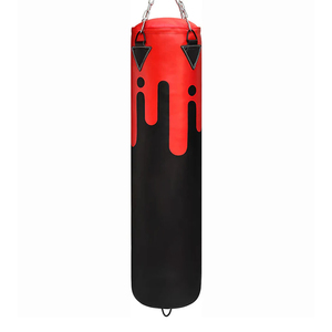 Saco de Boxeo de Cuero Personalizado, Saco de Arena de Algodón Pesado, Colgador de Cadena Ajustable, Giratorio Silencioso para Boxeo, Muay Thai, Gimnasio en Casa - Product Image 3