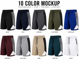 Pantalones Cortos Deportivos para Hombre, Negros, de Lona, Casuales, con Cordón, Cintura Media, Transpirables, Ecológicos, de Secado Rápido, con Bolsillos Laterales con Cremallera, Corte Atlético - Product Image 6