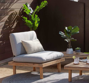 Juego de Sofás de Jardín de Diseño Tropical de Lujo, Estructura de Madera de Teca Sólida, Cojines Gruesos, para Villa, Resort, Hotel, Patio, Terraza - Product Image 6