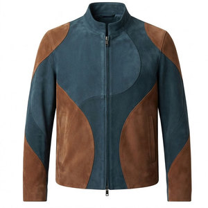 Premium <b>Suede</b> <b>Leather</b> <b>Jacket</b> For Men With Classic Zip Front Design Soft Luxury Finish Casual Fashion And Everyday Wear - Product Image 1