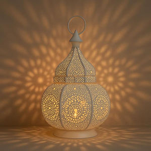 Manufacturer Ramadhan Decor Bronze Tear Drop Metal Lantern Ramazan Gift <b>Moroccan</b> Cutwork Pillar Candle Holder <b>Lighting</b> Fixture - Product Image 3