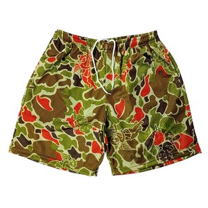 <b>Men's</b> <b>White</b> Paisley Print Mesh <b>Shorts</b> Mid Waist Drawstring Casual Sporty Style Breathable Polyester - Product Image 4