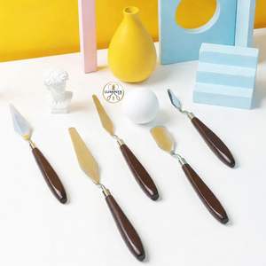 5 Couteaux à Peindre en Acier Inoxydable, Spatules, Couteaux à Palette, Accessoires de Peinture à l'Huile, Ensemble de Mélange de Couleurs pour Huile - Product Image 3