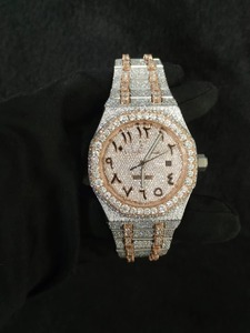 Reloj de Lujo para Hombre, de Acero Inoxidable, Estilo Tonneau, 40 mm, Bisel con Diamantes, Mecánico Automático, Fecha, Cristal de Zafiro, Cierre Plegable - Product Image 5