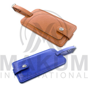 Etiqueta de Equipaje de Cuero Genuino de Alta Calidad MAKUM INTERNATIONAL, Etiqueta de Lujo Suave con Logotipo Personalizado MI.LT.008 - Product Image 2