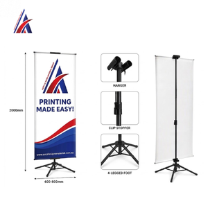 Meilleure Vente Excellent Support de Bannière à 4 Pieds 600mm 800mm x 2000mm Cadre de Présentation pour Expositions et Supermarchés - Product Image 1