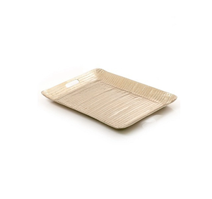 Plateaux de service en acier inoxydable doré pour la présentation de fruits, aliments, gâteaux, sushis, snacks et pain – Vaisselle de restaurant personnalisée - Product Image 1