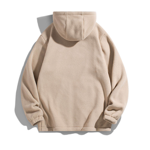 OEM Support Custom Logo Men Fleece Lined Zip Up Hoodie <b>Sherpa</b> Lined Hooded Casual Street-wear <b>Hoodies</b> - Product Image 2