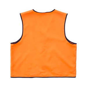 Gilet de chasse unisexe en polaire imperméable et respirant à imprimé animalier orange, 350 g/m², avec bordure marron, décontracté - Product Image 2