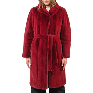 Parka en fourrure de renard pour femme, à capuche, longue, épaisse, chaude, hiver, col montant, manches longues, fermeture éclair, séchage rapide, col amovible, couleur unie - Product Image 1