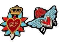 Broche de luxe de haute qualité, personnalisée, brodée, fait main, insignes, artisanat détaillé, à coudre, en relief 3D