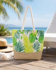 Bolsa de Playa de Lona Personalizada con Asas de Cuerda 45x35x14 cm, Logotipo Impreso, Fabricante Mayorista, OEM, ODM, Marca Privada - Product Image 5