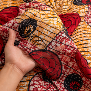Tissu authentique africain imprimé wax, coton Ankara, textile batik pour robes, vêtements, couture, mode, vente en gros - Product Image 6