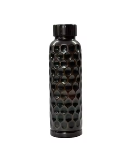 Black Honeycomb Copper <b>Water</b> <b>Bottle</b> Geometric Embossed Drinking <b>Bottle</b> Matte Finish Travel Custom Logo Gift <b>Bottle</b> - Product Image 1