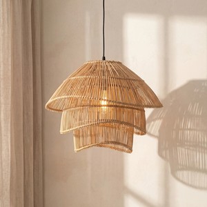 Abat-jour en rotin tressé pour éclairage domestique, style bohème, couvercle de lampe suspendue en osier, fabriqué par un grossiste vietnamien - Product Image 3